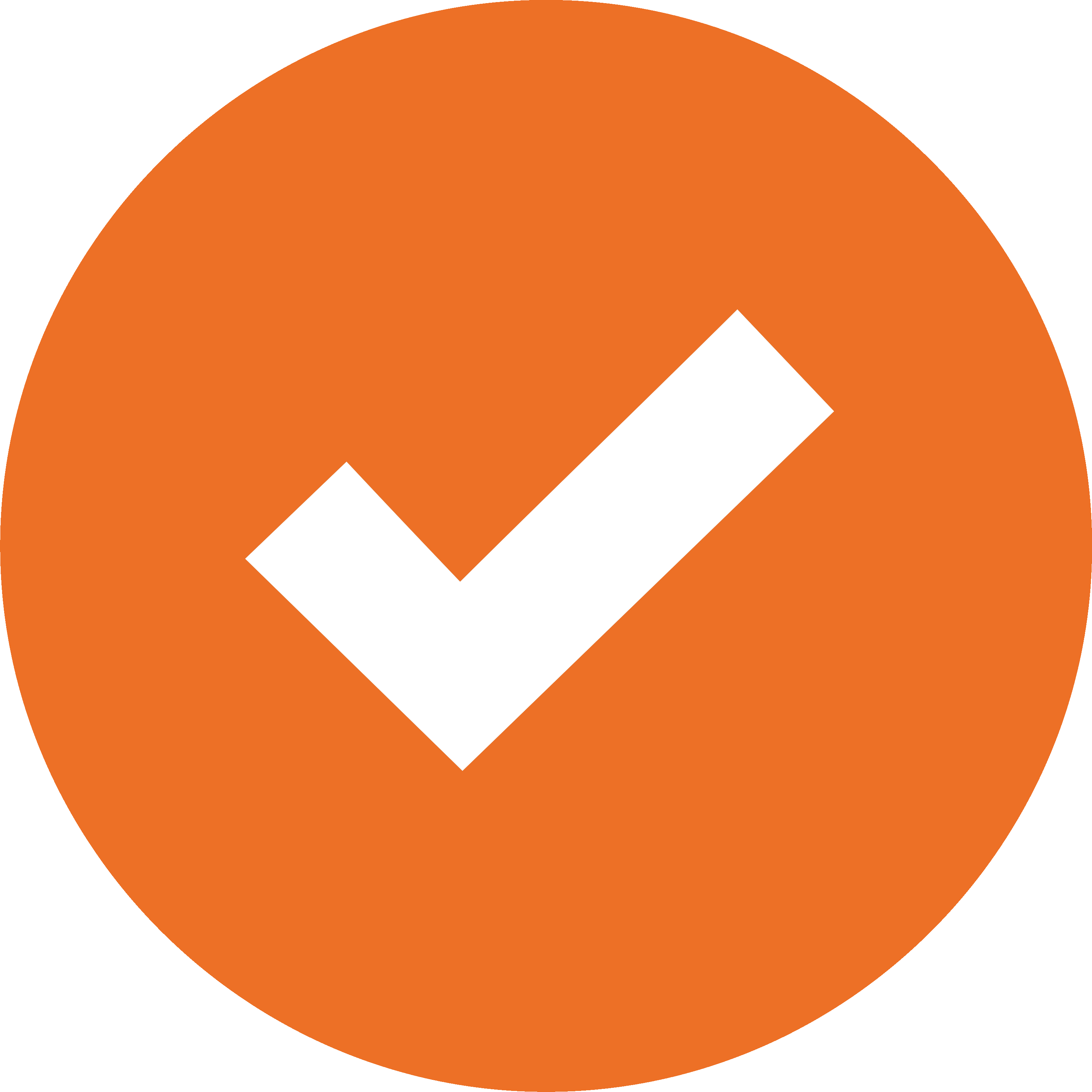 vinkje oranje