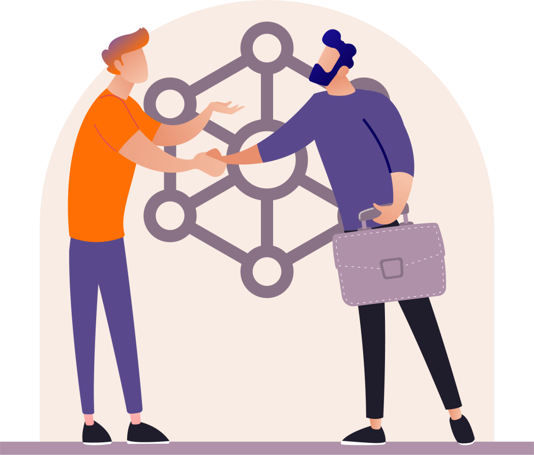 Illustratie mijn netwerk via workned