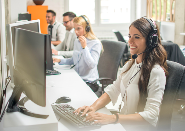 foto van flexwerker bij callcenter via workned