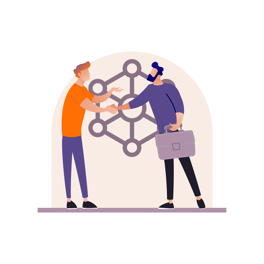 Illustratie van Workned netwerk