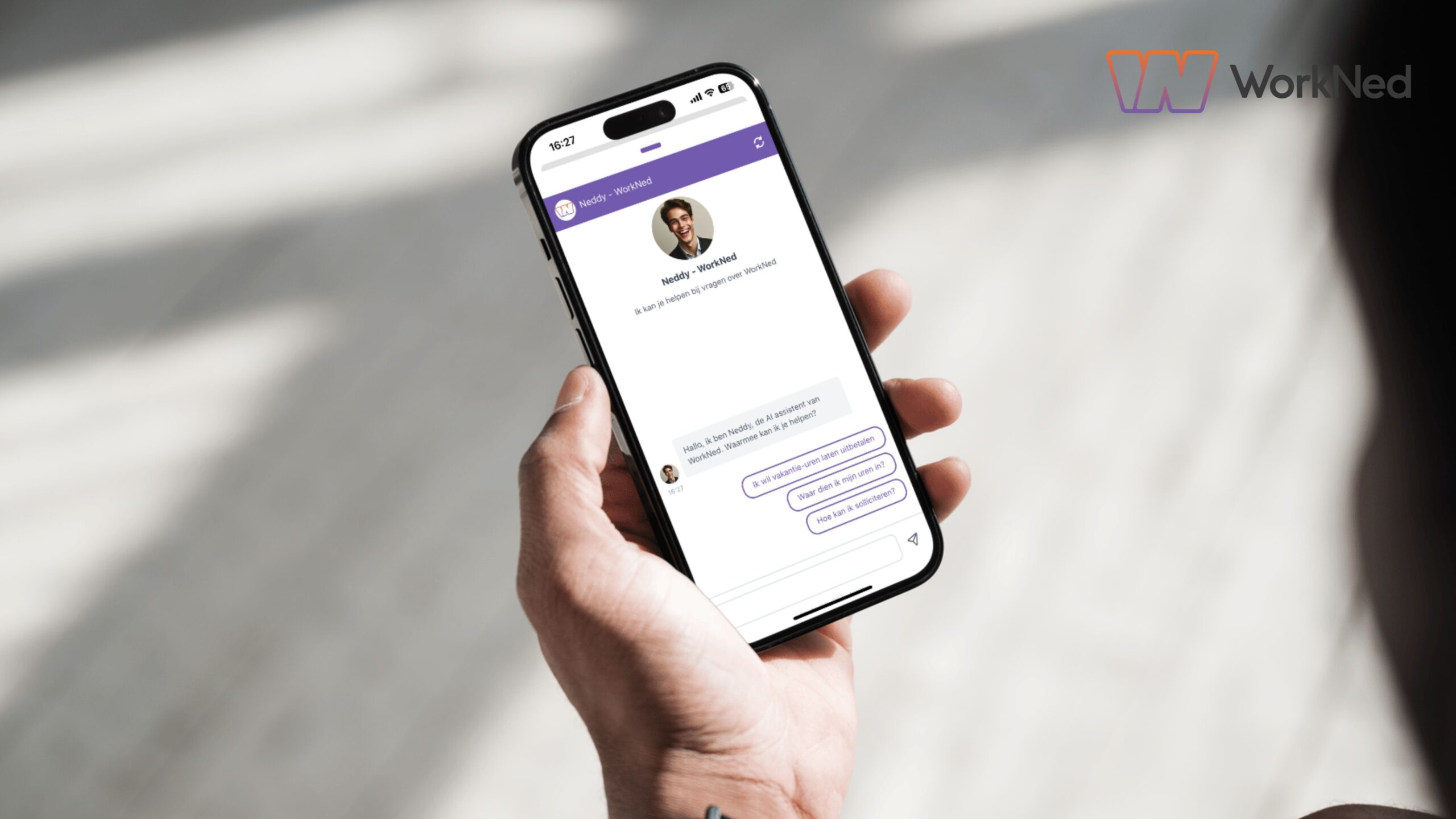 Neddy de AI-collega van WorkNed, beschikbaar in de WorkNed app sinds 1 oktober